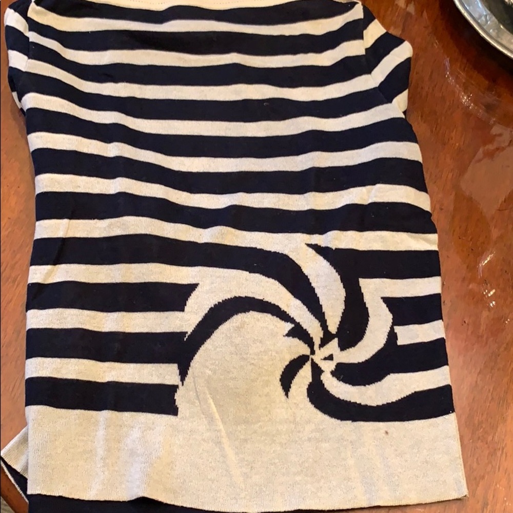 Valentino Roma blue and cream striped top